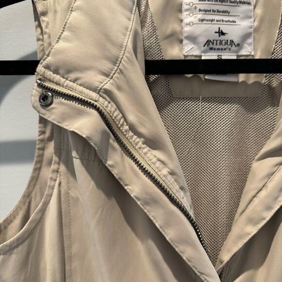 Antigua Vest Women's Size Small Khaki Antech Activewear Vest - Picture 4 of 6